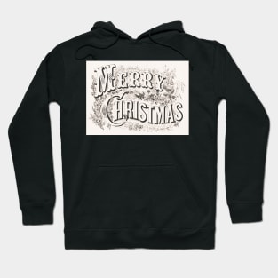 Hand Drawn Retro Merry Christmas Hoodie